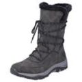 Winterstiefel RIEKER Gr. 36, schwarz (dunkelgrau, schwarz) Damen Schuhe Snowboots, Winterboots mit wasserabweisender riekerTEX-Membran