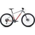 Mountainbike GHOST "Kato Advanced 27.5 AL" Gr. 36, grau (grau, orange), Fahrräder, 36cm, 27,5 Zoll (69,85cm), für Damen und Herren, Kettenschaltung