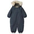 Schneeoverall WHEAT "Snowsuit Nickie Tech" Gr. 80, N-Gr, blau (dunkelblau), Baby, Web, Obermaterial: 100% Nylon, Overalls, wasserdicht, atmungsaktiv und leicht wattiert