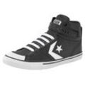 Sneaker CONVERSE "PRO BLAZE STRAP LEATHER", Gr. 36, schwarz-weiß (schwarz, weiß), Leder, sportlich, Schuhe Sneaker high Sneakerboots Skaterschuh