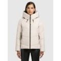 Steppjacke KHUJO "ALESS" Gr. L (40), beige (creme), Damen, Web, Steppware, Obermaterial: 100% Polyester. Futter: 100% Nylon. Wattierung: 100% Polyester, unifarben, Jacken