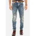 Straight-Jeans CIPO & BAXX "Jeans" Gr. 30, Länge 34, blau (jeansblau) Herren Jeans