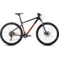 Mountainbike GHOST "Kato Advanced 27.5 AL" Gr. 36, schwarz (schwarz, orange), Fahrräder, 36cm, 27,5 Zoll (69,85cm), für Damen und Herren, Kettenschaltung