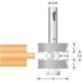 T-Nut Federfräser HW Z=2+2