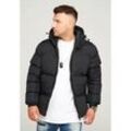 Steppjacke BEHYPE "BHROLLIN" Gr. L, schwarz, Herren, 100% Polyester, unifarben, Jacken, mit Kapuze