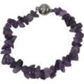 Armband STEUER "Splitter- Amethyst lila", lila, Armbänder, Damen, 19cm, Metall, Metall