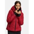 Winterjacke MARIKOO "Simaraa" Gr. L, rot (dark red) Damen Jacken mit abnehmbarem Kunstfellkragen