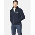 Sweatjacke JAN VANDERSTORM "Fleecejacke TERJE" Gr. L, blau (dunkelblau), Herren, Obermaterial: 100% Polyester PES., Sweatjacken