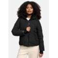 Winterjacke MARIKOO "Simaraa", Damen, Gr. L, schwarz, Obermaterial: 100% Polyester; Innenmaterial: 100% Polyester; Kunstfell: 100% Polyester, Jacken, mit abnehmbarem Kunstfellkragen