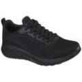 Sneaker SKECHERS "BOBS SQUAD CHAOS FACE OFF" Gr. 35, schwarz, Damen, Textil, Schuhe, mit komfortabler Innensohle, Freizeitschuh, Halbschuh, Schnürschuh