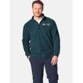 Sweatjacke JAN VANDERSTORM "Fleece-Sweatshirt SIETSE" Gr. L, blau (petrol) Herren, Sweatjacken