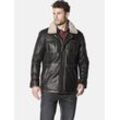 Lederjacke BABISTA "Lederjacke MANSITOTZI" Gr. 54, braun (dunkelbraun), Herren, Obermaterial: 100% Lammleder LEL., Jacken