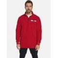 Sweatjacke JAN VANDERSTORM "Fleece-Sweatshirt SIETSE" Gr. L, rot Herren, Sweatjacken