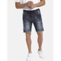 Bermudas JAN VANDERSTORM "Tiefbundbermuda LAMBRIT", Herren, Gr. 54, blau (dunkelblau), Obermaterial: 78% Baumwolle CO. 20% Polyester PES. 2% Elasthan EL., casual, comfort fit kurz, Hosen