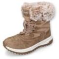 Winterboots DOCKERS BY GERLI Gr. 40, beige (beige, braun) Damen Schuhe Snowboots, Schnürstiefel mit praktischer Zugkordel