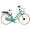 E-Bike FISCHER FAHRRAD "CITA RETRO 3.0 522" E-Bikes Gr. 48 cm, 28 Zoll (71,12 cm), blau (türkis) Pedelec, Elektrofahrrad für Damen u. Herren, Cityrad