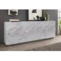 Sideboard INOSIGN "PING", silber (silber beton matt), Sideboards, Breite 224 cm