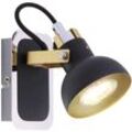 Spot Lampe Wand verstellbar in Schwarz Gold GU10 Retro Design Wandleuchte