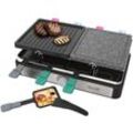 2x Raclette Grill mit Natursteinplatte Tischgrill Partygrill Elektrogrill 16 Personen