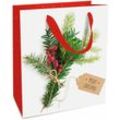 Geschenktragetasche Weihnachtsgruß 18 x 21 x 8 cm Geschenktragetasche Weihnachten - Braun&company