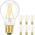 Los mit 6 Glühbirne E27 led Warmweiss Gbly A60 Leuchtmittel 4W 2700K Vintage Edison Retro Filament Glühlampe Warmweiß Birne aus Glas Dekorative