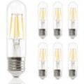 6er pack Glühbirne E27 led Warmweiss - T30 led Lampe 4W Edison Vintage Leuchtmittel 2700K Warmweiß Licht Birne Retro Filament Energiesparlampe E27