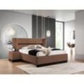 Polsterbett Doppelbett Set.2 hamilton 120x200cm Stoff Magic Velvet Braun