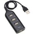 Tlily - usb Hub 2.0 Multi-USB Schnelle Geschwindigkeit Splitter 4-Port Adapter für Laptop EmpfäNger Computer ZubehöR Schwarz