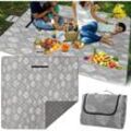 Sinbinta - Picknickdecke Wasserdicht 200x200 Outdoor Stranddecke Sandfrei Strandmatte Campingdecke Sanddichte Outdoordecke Familiendecke Picknick