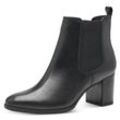 Chelseaboots TAMARIS Gr. 37, schwarz Damen Schuhe Blockabsatz, Herbstmode, Stiefelette mit Stretcheinsatz