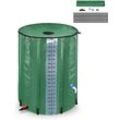 380L Regentonne Faltbare Regenwassertonne Regenwasserfass pvc Wassertank für Gartenbewässerung Regenwassertank mit Hahn und Ablassventil