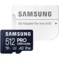 MicroSDXC-Speicherkarte pro Ultimate (2023) 512GB inkl. Adapter - Samsung