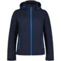 Softshelljacke ICEPEAK "H SOFTSHELLJACKE BIGGS", Herren, Gr. 58, blau, Obermaterial: 100% Polyester, sportlich, Jacken