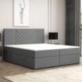 Boxspringbett MALIBU mit Bettkasten 180 x 200 cm Webstoff Anthrazit Bett Bettkasten