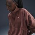 Nike One Therma-FIT Oversize-Oberteil aus Fleece mit Halbreißverschluss (Damen) - Braun