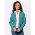 Strickjacke CASUAL LOOKS Gr. 36, blau (ozean), Damen, 50% Baumwolle, 50% Polyacryl, unifarben, Strickjacken