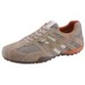 Sneaker GEOX "Snake" Gr. 47, beige, Herren, Veloursleder, Textil, Schuhe, mit Geox Spezial Membrane, Freizeitschuh, Halbschuh, Schnürschuh