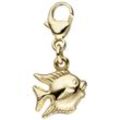 Charm-Einhänger JOBO "Fisch", gold (gelbgold 333), Charms, Damen, Gelbgold 333, 333 Gold