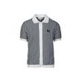 T-Shirt SERGIO TACCHINI "ABRAMO KNIT POLO Herren", Herren, Gr. L, weiß (pearled ivory, maritime blau), 100% BAUMWOLLE, normal, Rückenausschnitt, Kurzarm, Shirts, Poloshirt Herren, kurzarm Hemd, Trikot, Strickshirt, Outdoor, Sale