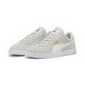 Sneaker PUMA "PUMA Club II Suede Sneakers Erwachsene" Gr. 43, glacial gray weiß gold, Obermaterial: Leder, Synthetik; Futter: Textil; Innensohle: Textil; Laufsohle: Gummi, Schuhe