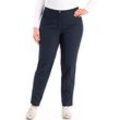 Caprihose KJBRAND "Betty 7/8", Damen, Gr. 42, N-Gr, blau, Web, Obermaterial: 60% Baumwolle, 37% Polyamid, 3% Elasthan, casual, Basic schmal, Hosen