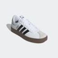 Sneaker ADIDAS SPORTSWEAR "VL COURT 3.0" Gr. 43, schwarz-weiß (cloud weiß, core schwarz, grau one), Synthetik, Leder, Schuhe inspiriert vom Design des adidas samba