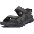 Sandale TIMBERLAND "Lincoln Peak 2 STRAP SANDAL", Gr. 40, schwarz, Leder, sportlich, Schuhe, mit Klettverschluss