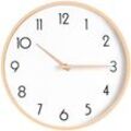 Sinbinta - Runde Wanduhr, nicht tickende Wanduhr für Zuhause, Wohnzimmer, Schlafzimmer, Schule, minimalistische Moderne Retro Wanduhr, 30cm