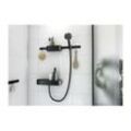 Hansgrohe - WallStoris Handbrause Set 24250670 3jet EcoSmart Activation, Thermostat, mit Brausestange, Accessoireset, Mattschwarz