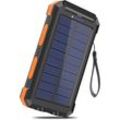 20000 mAh Solarladegerät mit 2 usb für tragbare kabellose externe Stromversorgung, schnelles Aufladen für Smartphones, Tablets, Outdoor-Camping