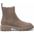 Chelseaboots TIMBERLAND "CORTINA VALLEY MID CHELSEA BOOT" Gr. 42, grau (dunkel beige), Leder, Schuhe, Stiefelette, Winterschuhe, Ankle Boots, Topseller