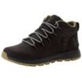 Schnürboots TIMBERLAND "SPRINT TREKKER MID LACE UP SNEAKER" Gr. 41, schwarz (black nubuck w med green) Schuhe Winterschuhe, Sneakerboots, Winterboots