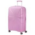 Hartschalen-Trolley AMERICAN TOURISTER "STARVIBE 77", Gr. B/H/T: 51cm x 77cm x 30cm 99 l, lila (metallic pastel lavender), Polypropylen, modisch, Koffer, Koffer Reisegepäck Koffer groß Reisekoffer TSA-Zahlenschloss