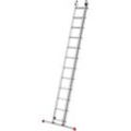 Anlegeleiter HAILO "S80 ProfiStep duo", grau (aluminiumfarben), B:41cm H:344cm L:14cm, Aluminium, Leitern, Aluminium-Schiebeleiter 2-teilig 2x12 Sprossen